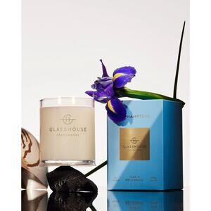 Glasshouse Fragrances The Hamptons Soy Candle 380g 13.4oz Teak & Petitgrain NEW